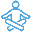 icon of a sitting person on the floor